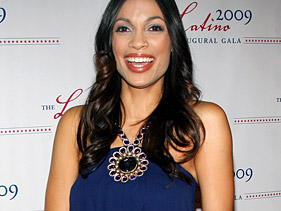 Rosario Dawson was seen dancing the night away at Josephine's for The Black Door Party